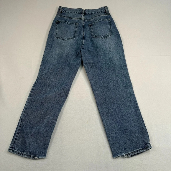 Pacsun Button Fly Straight Leg Jeans Womens Size 27 Medium Blue High Rise - Picture 4 of 13